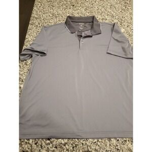 George Mens Gray Short Sleeve Polo Shirt XL Performance Golf Casual